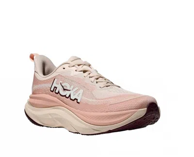Hoka Women's Skyflow Running Shoes In Rose Cream Latte In Pink