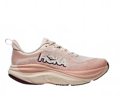 Hoka Women's Skyflow Running Shoes In Rose Cream In Multi