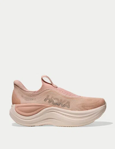 Hoka Skyward Logo-detail Sneakers In Pink