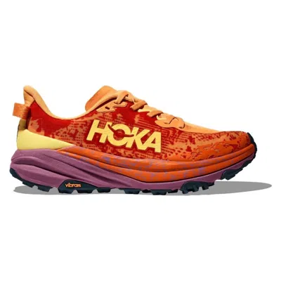 Hoka Women's Speedgoat 6 Running Shoes In Sherbet/beet Root In Multi