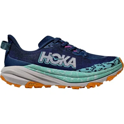 Hoka Women's Speedgoat 6 Running Shoes In Varsity Navy / Meteor In Blue