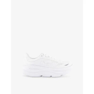 Hoka Womens Bondi 9 Mesh Low-top Trainers White White F Eur 37 / 4 Uk