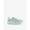 Hoka Womens Droplet Druzy F Clifton 10 Knitted Low-top Trainers Eur 40.5 / 7.5 Uk In Gray
