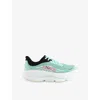 Hoka Womens Blue Spark F Bondi 9 Mesh-knit Trainers In Blue Spark F