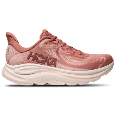 Hoka Clifton 10 Rubber-trimmed Jacquard-mesh Sneakers In Pink