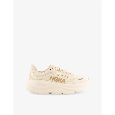Hoka Womens  Bondi 9 Mesh Low-top Trainers In Gold