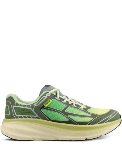Hoka X Supervsn Clifton One9 Lace-up Sneakers In Green
