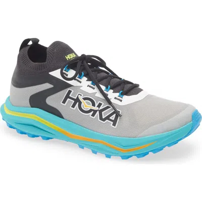 Hoka Zinal Trail Running Shoe In Black/ceramic