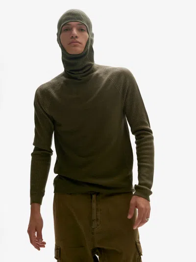 Holden Balaclava Sweater - Stone Green