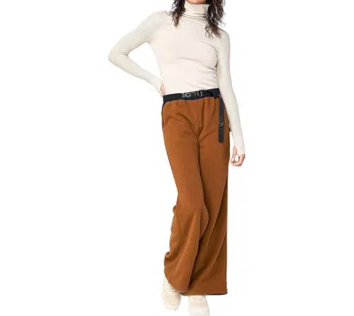 Holden Fleece Wide Leg Pant In Umber In Multi