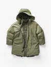 Holden M Long Down Puffer - Stone Green In Green