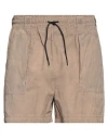 Holden Man Shorts & Bermuda Shorts Sand Size L Nylon, Cotton In Beige