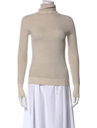 Pre-owned Holden Merino Wool Turtleneck Sweater In Neutrals