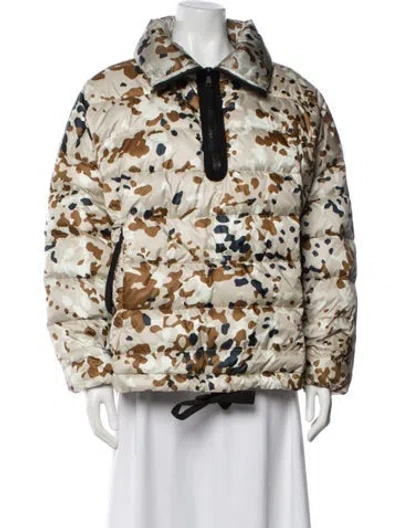 Pre-owned Holden Nylon Printed Down Jacket W/ Tags In Neutral