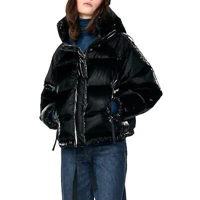 Pre-owned Holden Short Down Parka Jacket For Women - Size L/xl In Black