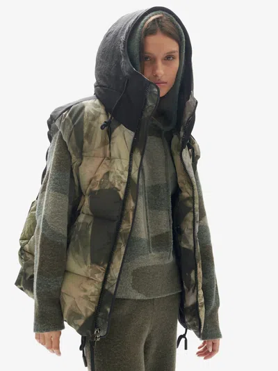 Holden W Hooded Down Vest - Rekall Tie In Green