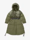 Holden W Long Down Puffer - Stone Green In Green