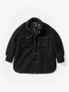 HOLDEN W PADDED WOOL SHERPA JACKET - BLACK