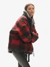 Holden Water Resistant Wool Blend & 700 Fill Power Down Reversible Half-zip Jacket In Red