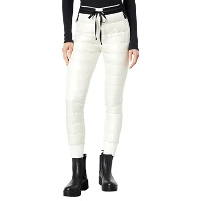 Holden Women's  Hybrid Puffer Down Joggers White Stretch Drawstring Waist Jzz124
