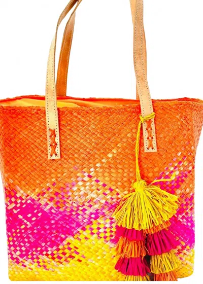 Holden Women's Ombre Straw Handbag In Multi In Orange