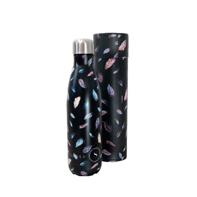 Holdereight Yoga Women's Black Bottle - Thermo Double Walled Stainless Steel-birds Of A Feather