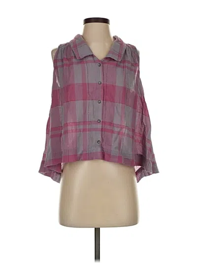 Pre-owned Holding Horses 3/4 Sleeve Button Down Shirt In Pink