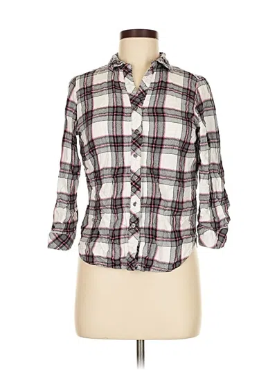 Pre-owned Holding Horses 3/4 Sleeve Button Down Shirt In White