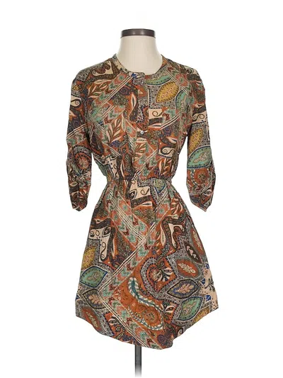 Pre-owned Holding Horses Casual Dress In Brown