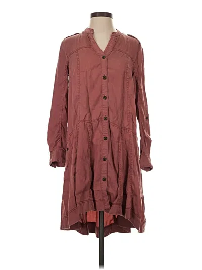 Pre-owned Holding Horses Casual Dress In Burgundy
