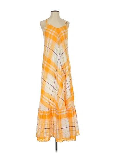 Pre-owned Holding Horses Casual Dress In Orange