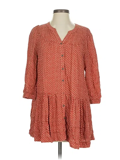 Pre-owned Holding Horses Casual Dress In Orange