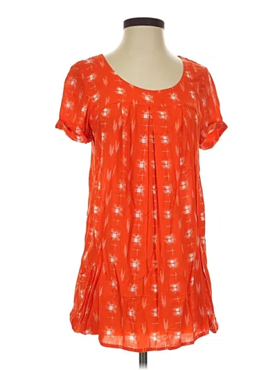 Pre-owned Holding Horses Casual Dress In Orange