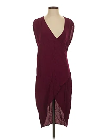 Pre-owned Holding Horses Cocktail Dress In Burgundy