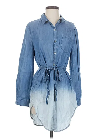 Pre-owned Holding Horses Long Sleeve Blouse In Blue