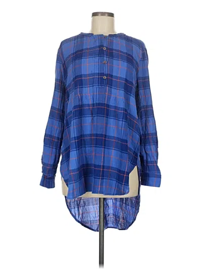 Pre-owned Holding Horses Long Sleeve Blouse In Blue