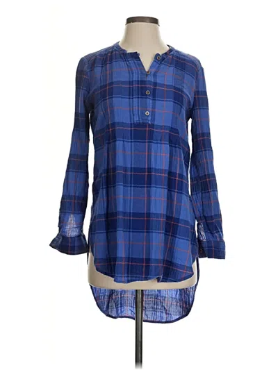 Pre-owned Holding Horses Long Sleeve Blouse In Blue