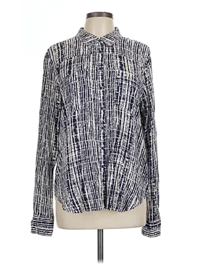 Pre-owned Holding Horses Long Sleeve Blouse In Blue