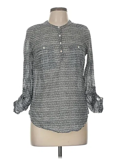 Pre-owned Holding Horses Long Sleeve Blouse In Gray
