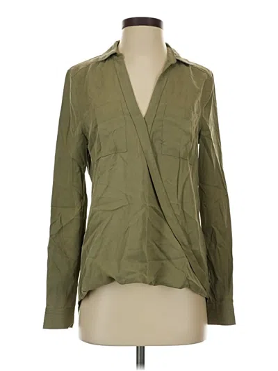 Pre-owned Holding Horses Long Sleeve Blouse In Green