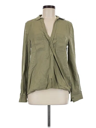 Pre-owned Holding Horses Long Sleeve Blouse In Green