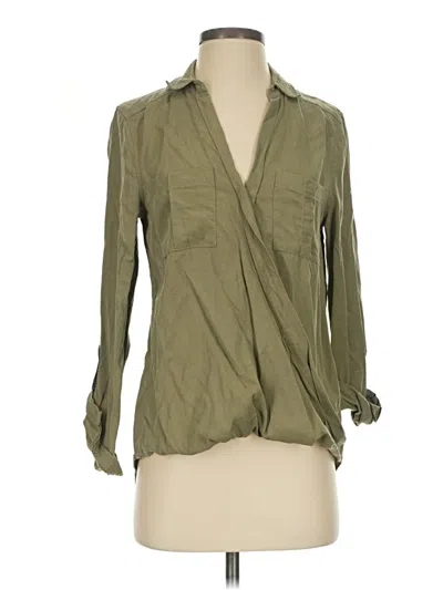 Pre-owned Holding Horses Long Sleeve Blouse In Green