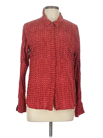 Pre-owned Holding Horses Long Sleeve Blouse In Red