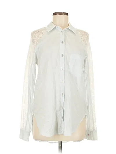 Pre-owned Holding Horses Long Sleeve Blouse In White
