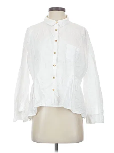 Pre-owned Holding Horses Long Sleeve Blouse In White