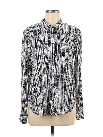 Pre-owned Holding Horses Long Sleeve Button Down Shirt In Blue