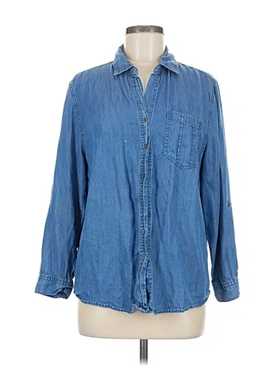 Pre-owned Holding Horses Long Sleeve Button Down Shirt In Blue