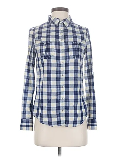 Pre-owned Holding Horses Long Sleeve Button Down Shirt In Blue