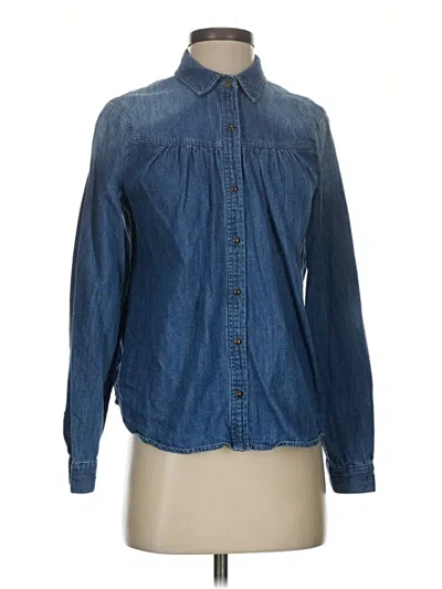Pre-owned Holding Horses Long Sleeve Button Down Shirt In Blue