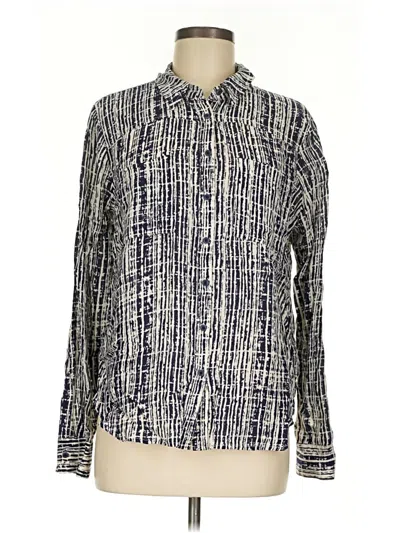 Pre-owned Holding Horses Long Sleeve Button Down Shirt In Blue
